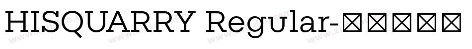 HISQUARRY Regular字体转换